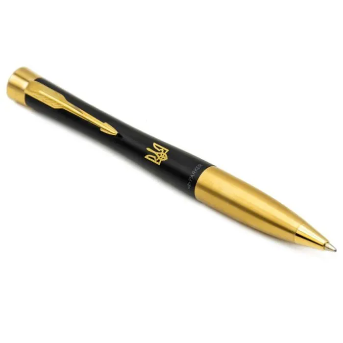 Ручка шариковая Parker URBAN 17 UKRAINE Muted Black GT BP Трезубец (30035_T001y) изображение 3