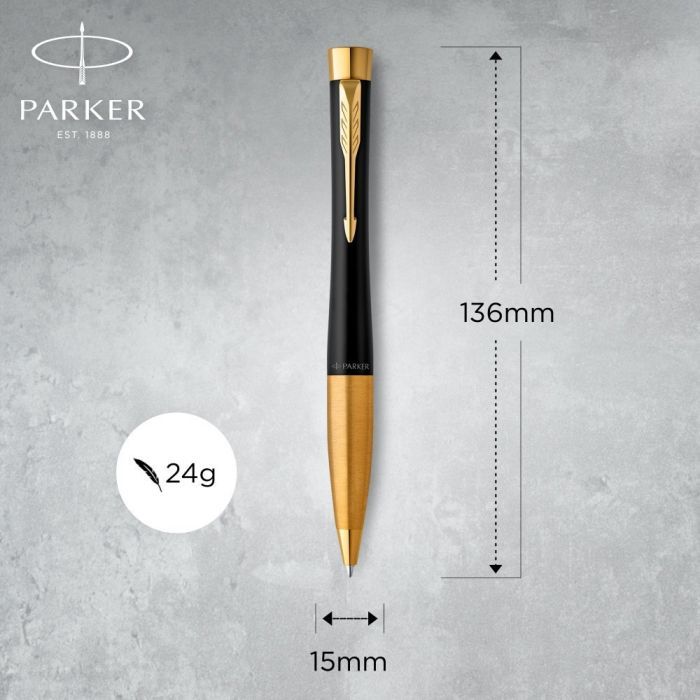 Ручка кулькова Parker URBAN 17 UKRAINE Muted Black GT BP Трезубец (30035_T001y) зображення 4