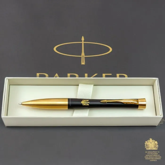 Ручка шариковая Parker URBAN 17 UKRAINE Muted Black GT BP Трезубец (30035_T001y) изображение 5