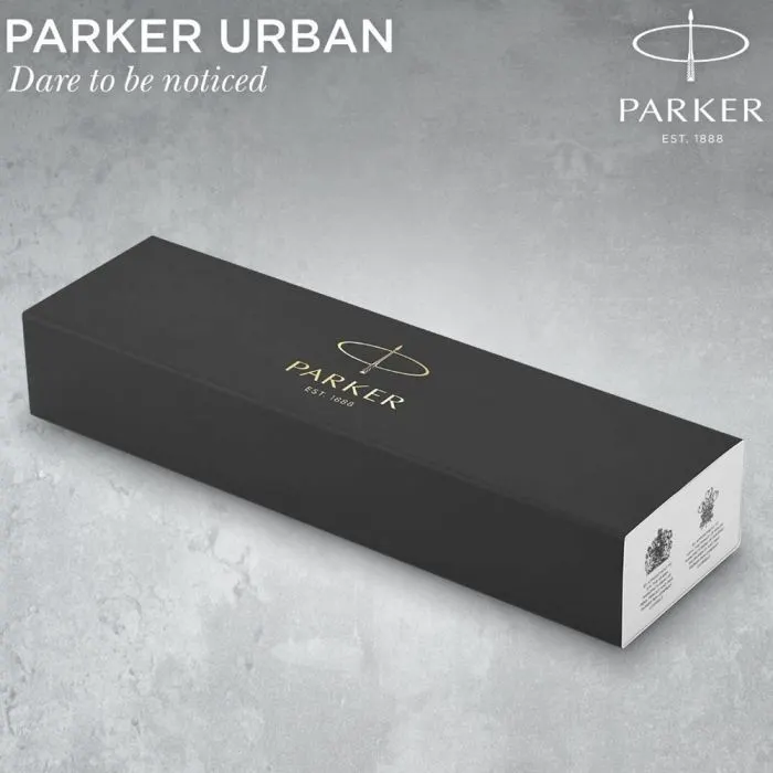 Ручка шариковая Parker URBAN 17 UKRAINE Muted Black GT BP Трезубец (30035_T001y) изображение 6