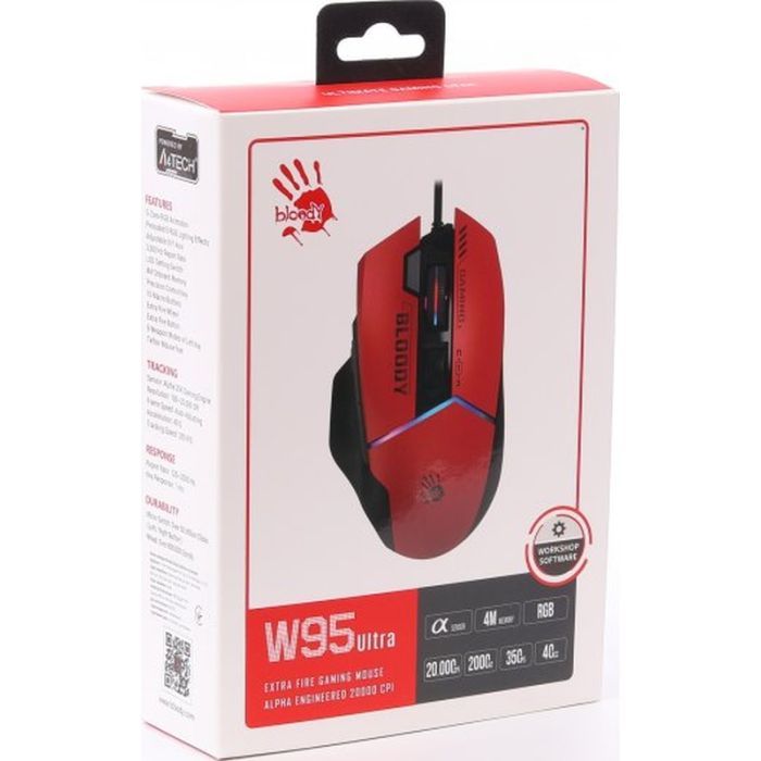 Мышка A4Tech Bloody W95 Ultra USB White/Black (4711421002325) изображение 11