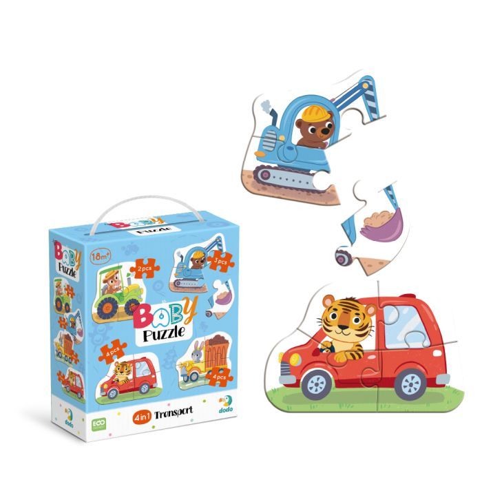 Пазл DoDo 4 в 1 Baby puzzle. Транспорт (300685) зображення 2