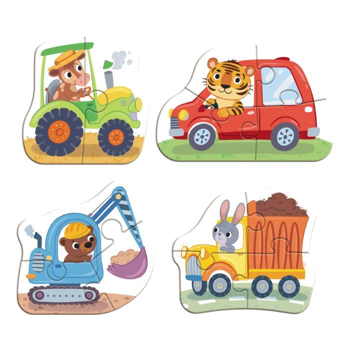 Пазл DoDo 4 в 1 Baby puzzle. Транспорт (300685) зображення 3