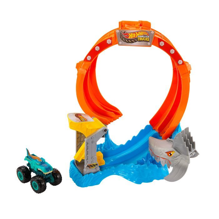 Автотрек Hot Wheels Monster Trucks Монстро-атака акули (JFR08)