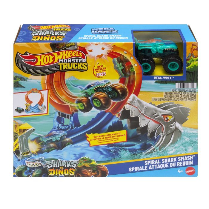 Автотрек Hot Wheels Monster Trucks Монстро-атака акули (JFR08) зображення 3