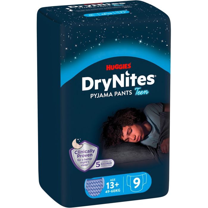 Подгузники Huggies DryNites для хлопчиків 13+ років, 9 шт (5029053583662)