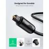 Кабель мультимедийный Optical Toslink 1.0m AV122 black Ugreen (70890) изображение 5
