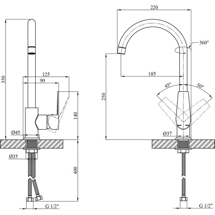 Смеситель Kroner Eifel-C030 (CV023618) изображение 8