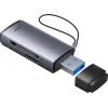 Зчитувач флеш-карт Baseus USB to SD/TF gray (WKQX060013)