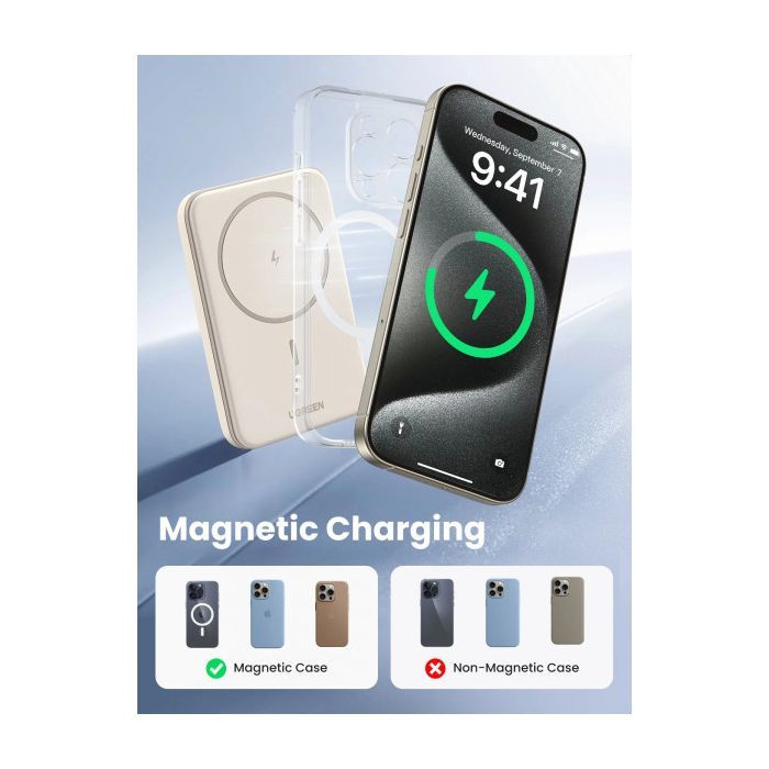 Батарея универсальная UGREEN 5000 mAh 15W Magnetic Wireless USB-C In/Out (PB560) (25207) изображение 5