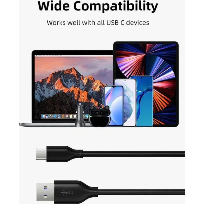 Дата кабель USB 3.0 AM to USB-C 1.5m Cabletime (CA915439) изображение 2