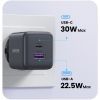 Зарядное устройство UGREEN 1xUSB-C PD30W + 1xUSB QC3.0 GaN X516 gray (55539) изображение 4