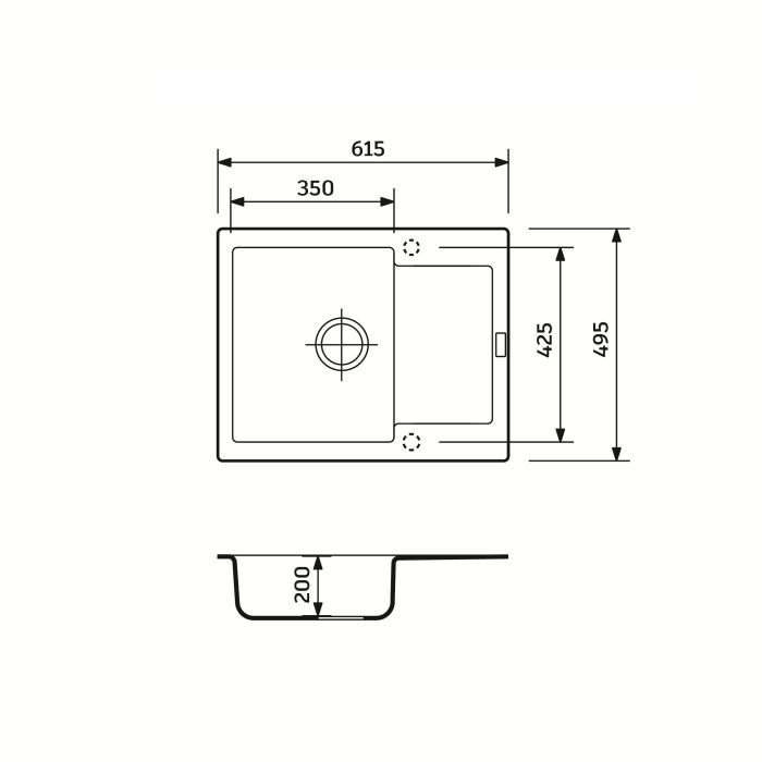Мойка кухонная Adamant Minimal чорний + змішувач (1824296912303) изображение 6