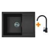 Мойка кухонная Adamant Minimal чорний + змішувач (1824296912303)