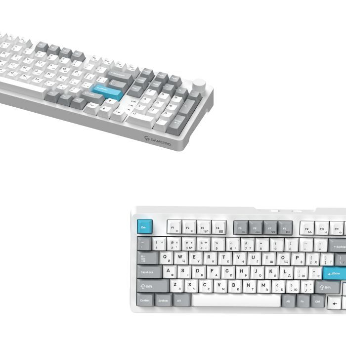 Клавиатура GamePro Asgard Drakkar Keychron Super Red Switch Wireless/Bluetooth/USB UA White (MK305WH) изображение 4