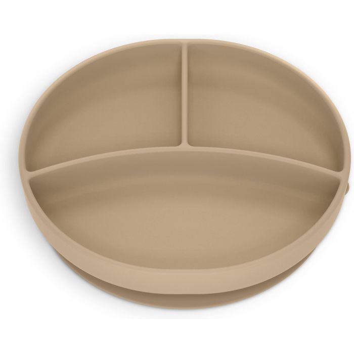 Тарілка дитяча Suavinex Colour Essence силіконова для вводу прикорму на 3 секції, +6 міс. зелена (402915)