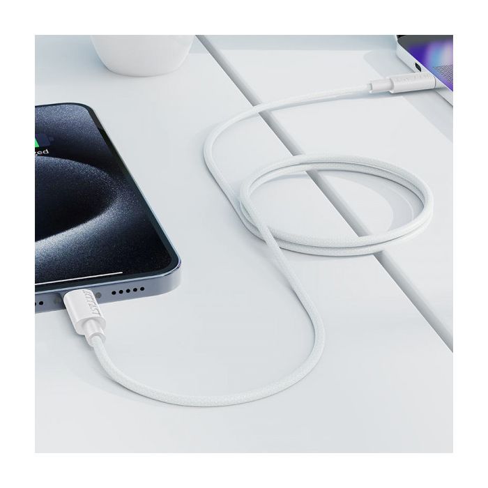 Дата кабель USB-C to USB-C 1.2m 3A white Acefast (6974316284253) изображение 6