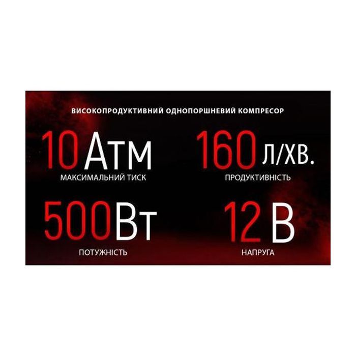 Автомобільний компресор VOIN VL-710 "OFF ROAD MASTER" 150psi/45A/160л (VL-710) зображення 9