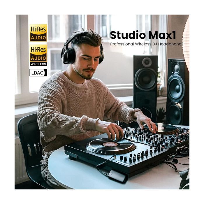 Навушники OneOdio Studio Max 1 Bluetooth Hi-Res Wireless/LDAC +3,5мм/6,35мм Audio (Studio Max 1 Black) зображення 5