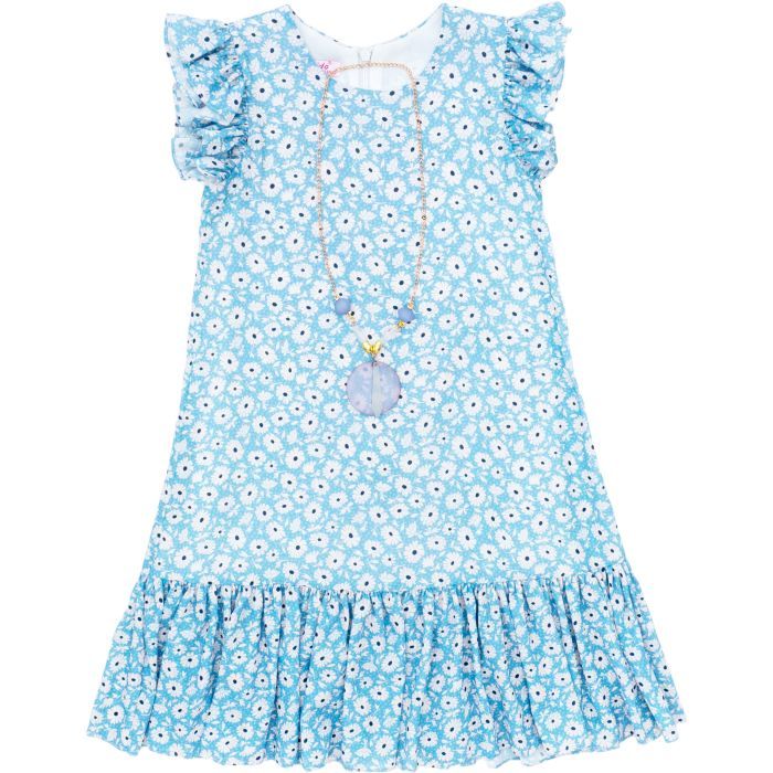 Плаття дитяче Tivido у квіточки (2185-122G-blue)
