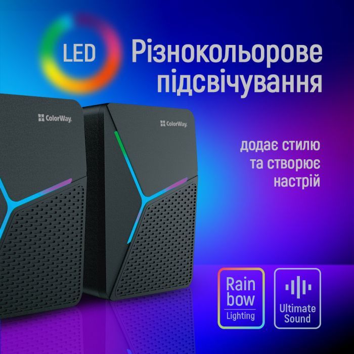 Акустическая система ColorWay CW-SPU01BK Black (CW-SPU01BK) изображение 7
