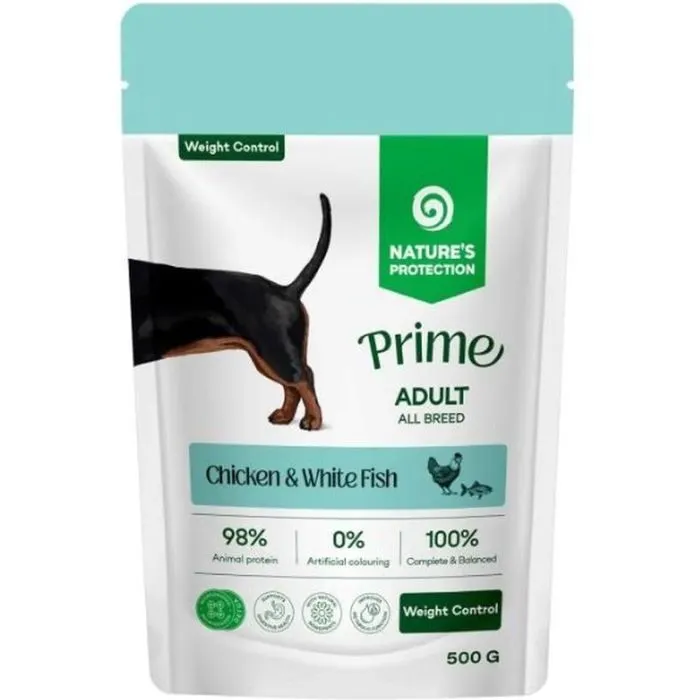Вологий корм для собак Nature's Protection Prime Weight Control Adult Dogs Chicken and White Fish 500 г (NPPR47954)