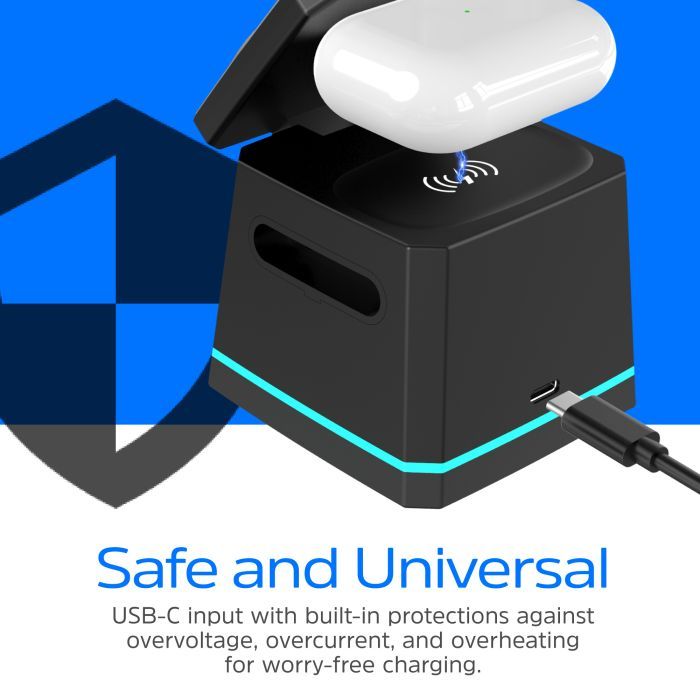 Зарядний пристрій Energizer 15W 3-in-1 magnetic wireless black (WCP307) зображення 8