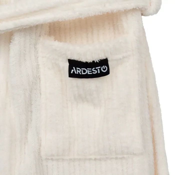 Халат Ardesto женский Stripe, размер XXL, 100% полиэстер, белый (ART2120LSX) изображение 3