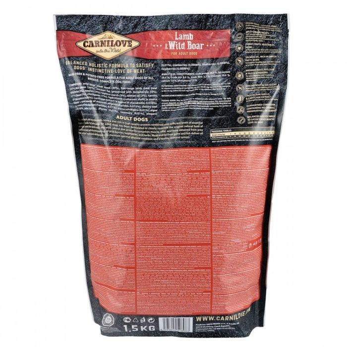 Сухой корм для собак Carnilove Adult Lamb and Wild Boar 1.5 кг (8595602508983) изображение 2
