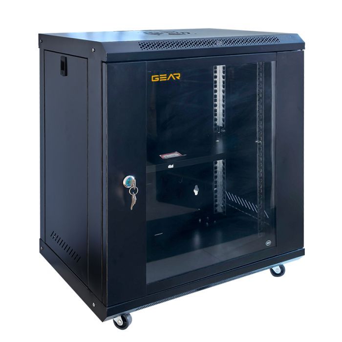 Шкаф настенный GEAR 15U 19" 600x600x750 мм, + полка 19", black (GWMSN-15U-600-600) изображение 3