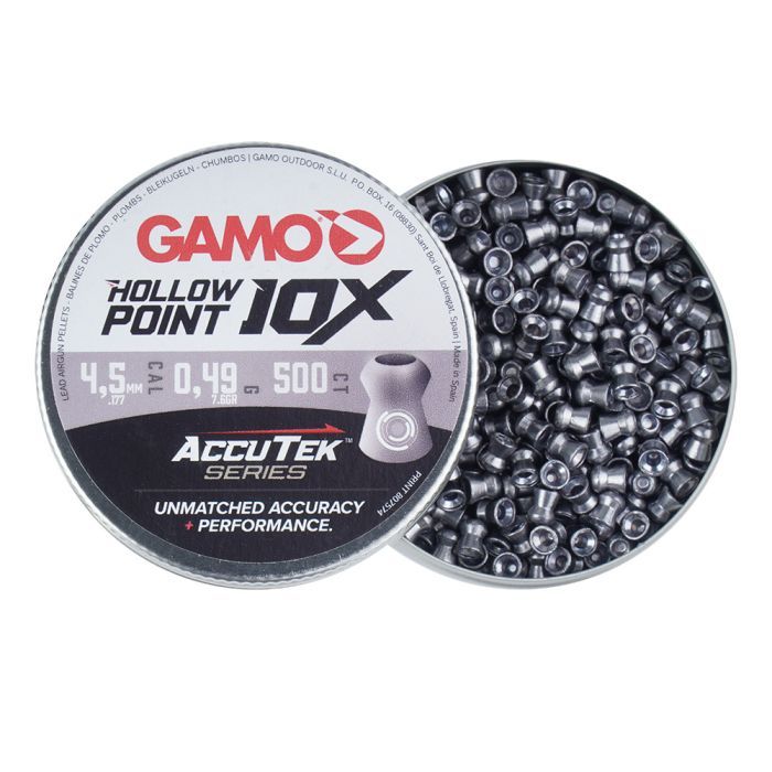 Пульки Gamo 10x HollowPoint AccuTek 4,5 мм 0,49 г 500 шт (6322546-AK) изображение 2