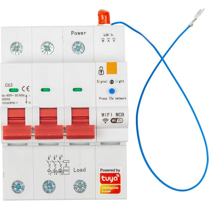 Автоматичний вимикач TUYA 3P, Wi-Fi, RS485, 63A (HS084066)