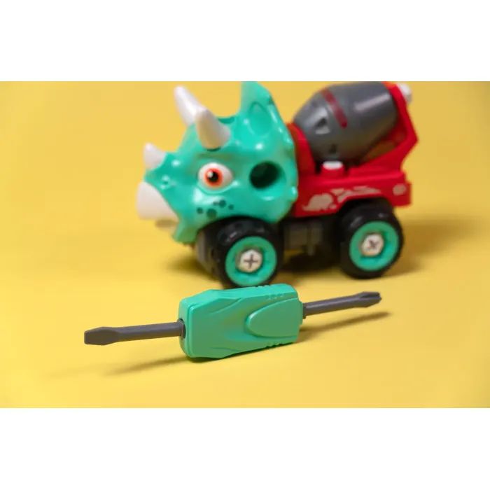 Конструктор Otamanko Машинка-конструктор Трицератопс бетоносмеситель Голубой/красный (OTA-112TS) изображение 6