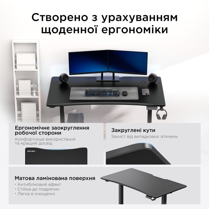 Комп'ютерний стіл Anda Seat Xtreme Pro Black (AD-D-DD1-1400-08-B) зображення 15
