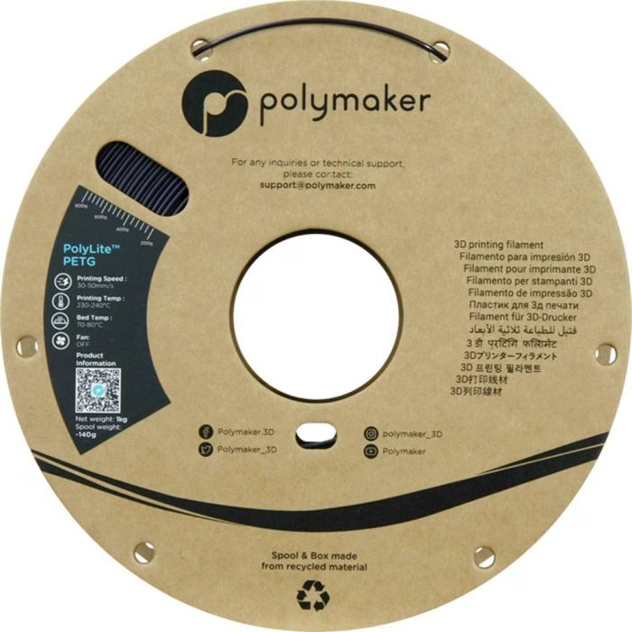 Пластик для 3D-принтера Polymaker PETG POLYLITE 1,75mm 1kg DARK PURPLE (PB01057) зображення 2