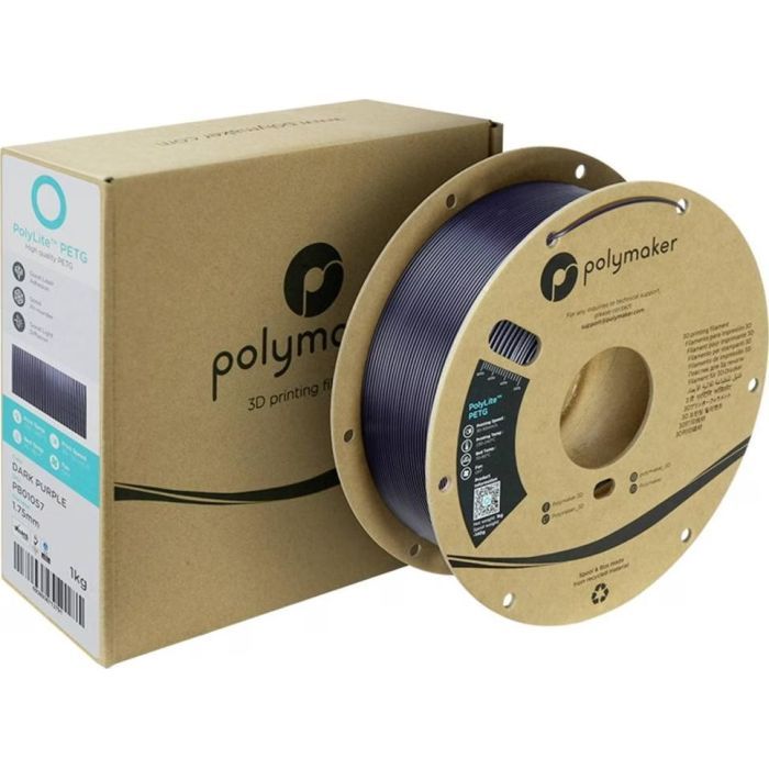 Пластик для 3D-принтера Polymaker PETG POLYLITE 1,75mm 1kg DARK PURPLE (PB01057) зображення 4