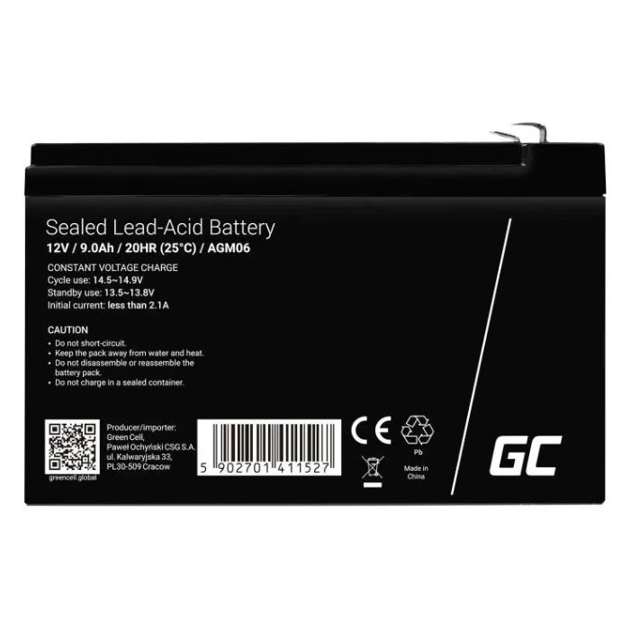 Батарея к ИБП Green Cell 12V 9.0Ah (85076000) изображение 3