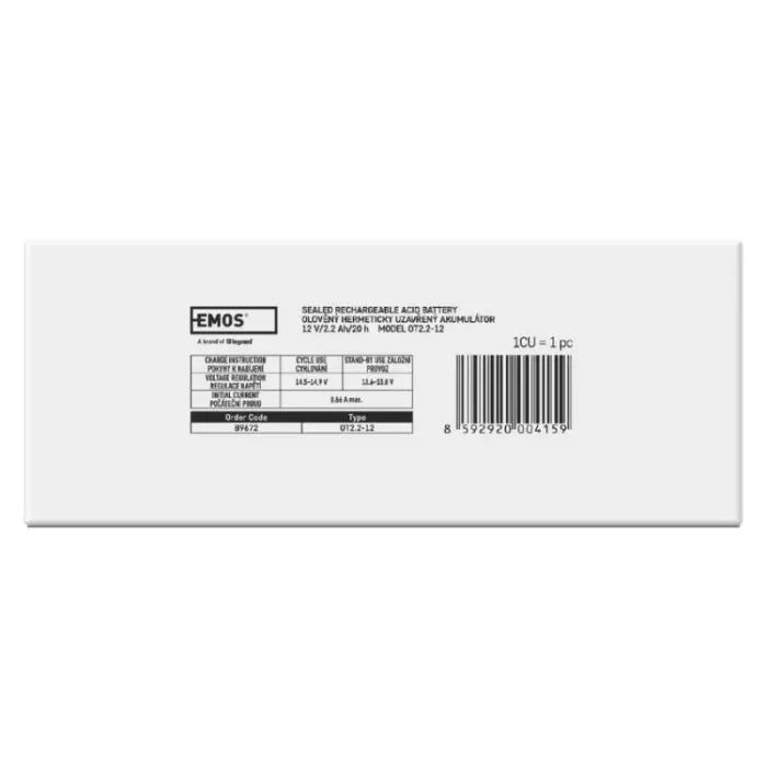 Батарея до ДБЖ EMOS 12V 2.2Ah (B9672) зображення 6