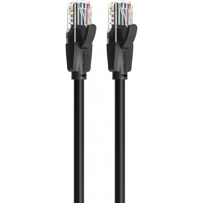 Патч-корд 1.5м, UTP cat 6 RJ-45 flat black Vention (IBJBG) изображение 4