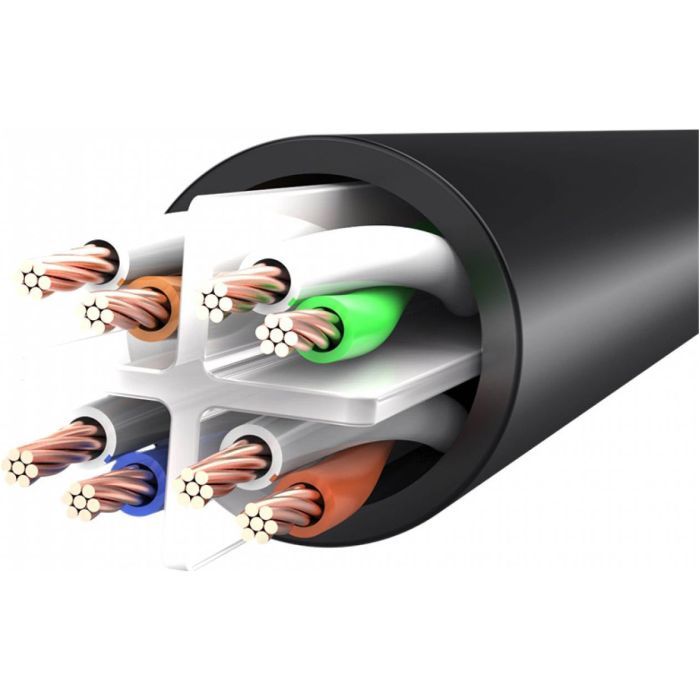 Патч-корд 1.5м, UTP cat 6 RJ-45 flat black Vention (IBJBG) изображение 5