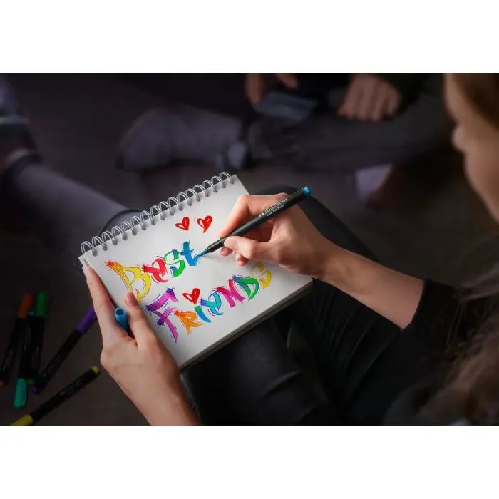 Фломастеры Faber-Castell кисточки Black Edition, 20 цветов (32356) изображение 8