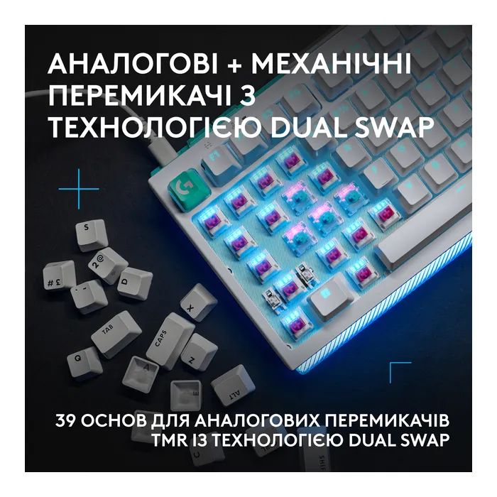 Клавиатура Logitech G512 X 98 Tactile Switch RGB USB UA White (920-014003) изображение 2