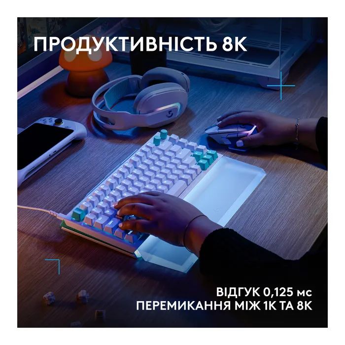 Клавиатура Logitech G512 X 98 Tactile Switch RGB USB UA White (920-014003) изображение 6