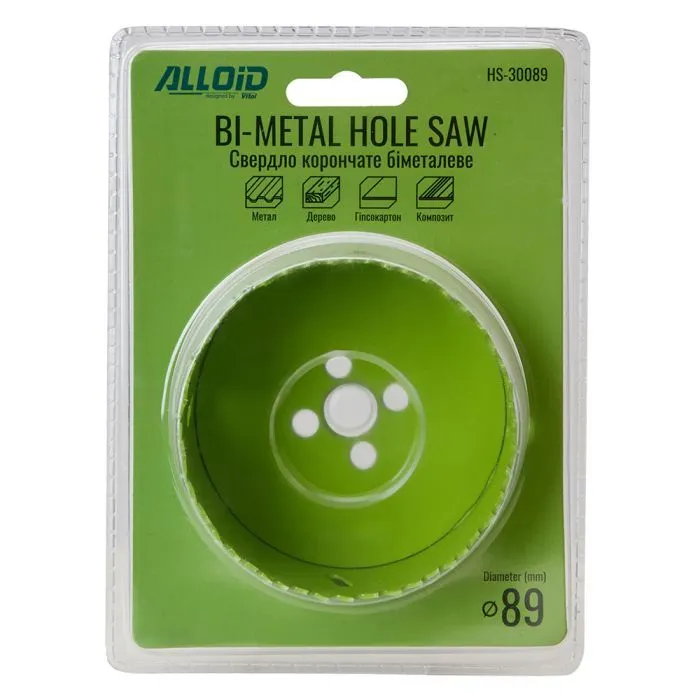 Коронка Alloid біметалева, 89мм (HS-30089) зображення 3