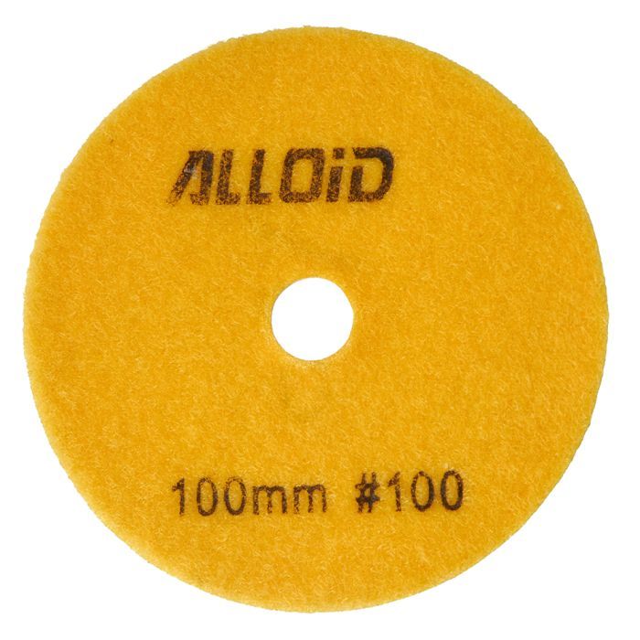 Круг зачистной Alloid Pro, алмазный, шлифовальный, на липучке, 100мм, зерно 1000 (DD-63289)
