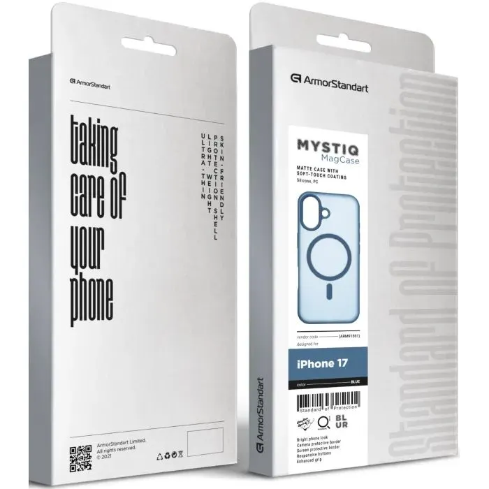 Чехол для мобильного телефона Armorstandart Mystiq MagCase Apple iPhone 17 Blue (ARM91591) изображение 3