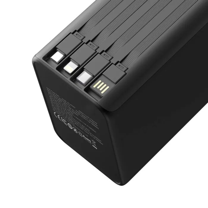 Батарея универсальная XO 80000mAh, PD/20W, QC/22,5W, Lamp, black (XO-PR287-BK) изображение 2