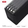 Батарея универсальная XO 80000mAh, PD/20W, QC/22,5W, Lamp, black (XO-PR287-BK) изображение 5