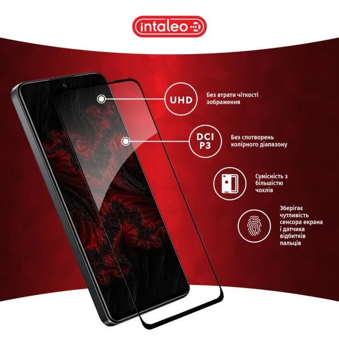 Скло захисне Intaleo Full Glue Xiaomi Poco X4 Pro 5G Black (1283126535246) зображення 4