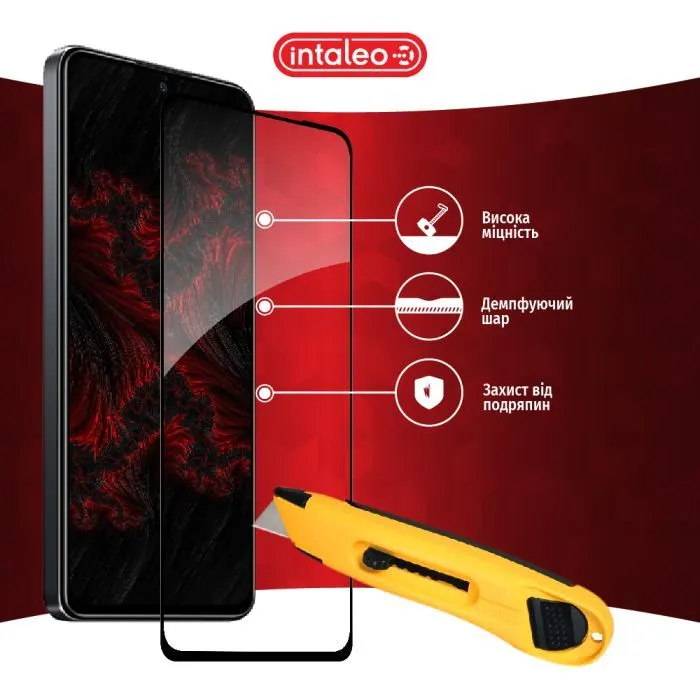 Скло захисне Intaleo Full Glue Xiaomi Poco X4 Pro 5G Black (1283126535246) зображення 5